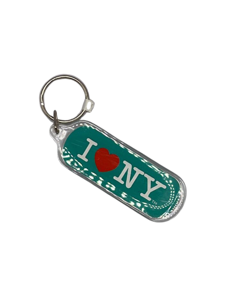 I Heart NY Long Oval-Shaped Plastic Keychain