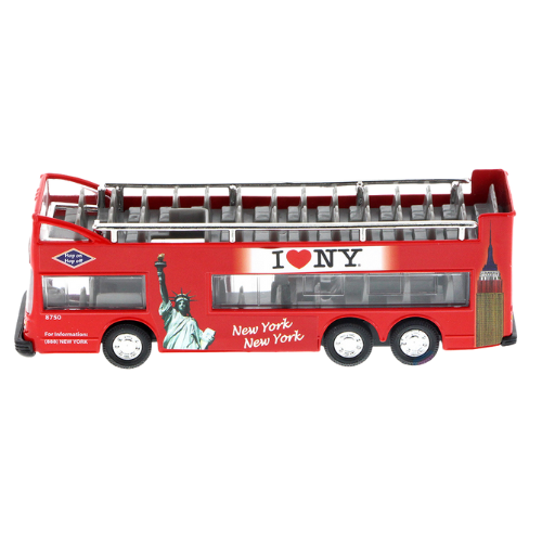 I Love New York 6"  Double Decker Sightseeing Bus Open Top