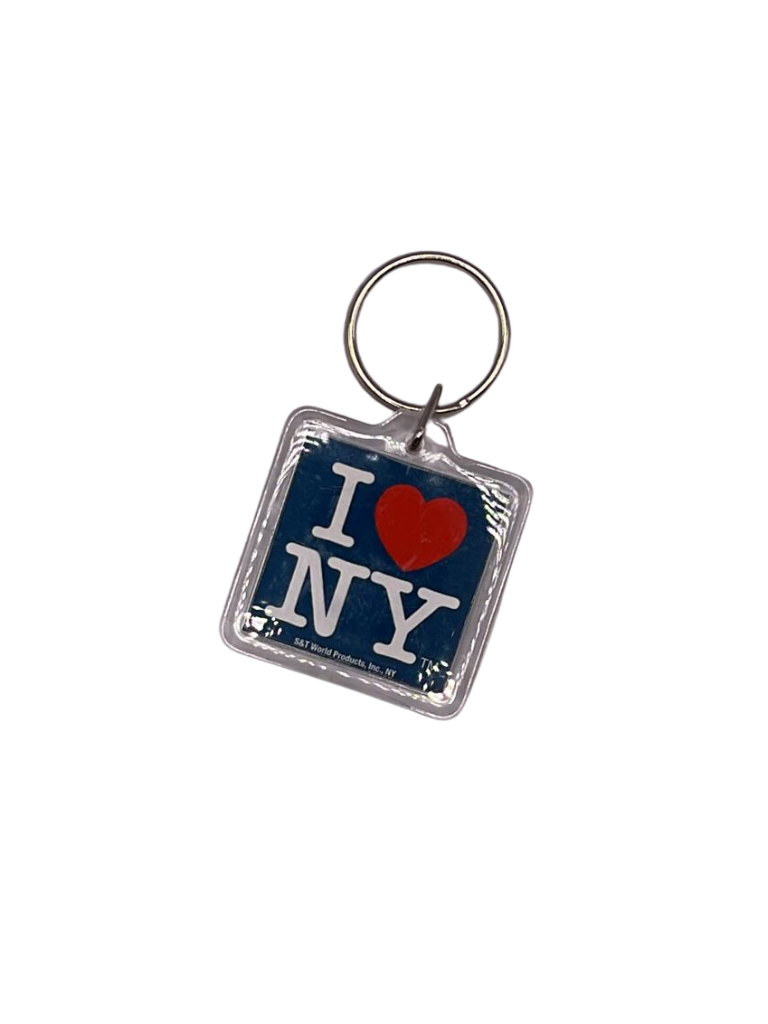 I Heart NY Square-Shaped Plastic Keychain