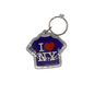 I Heart NY T-Shirt-Shaped Plastic Keychain