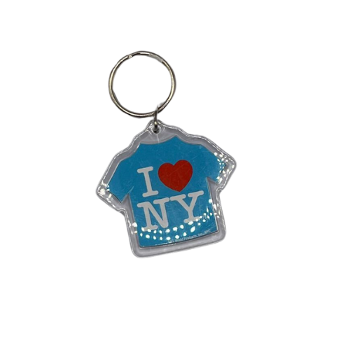 I Heart NY T-Shirt-Shaped Plastic Keychain