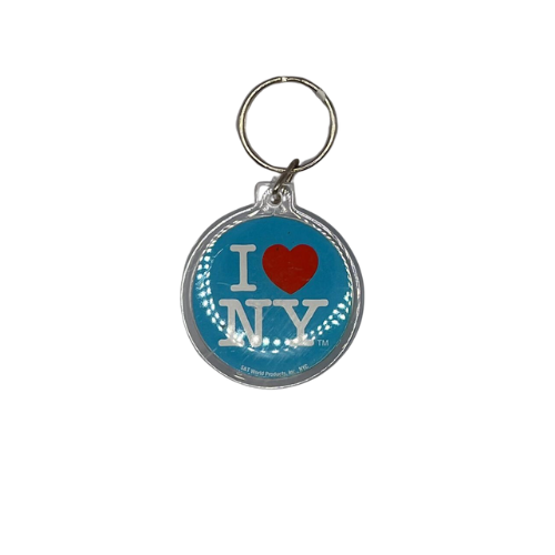 I Heart NY Circle-Shaped Plastic Keychain