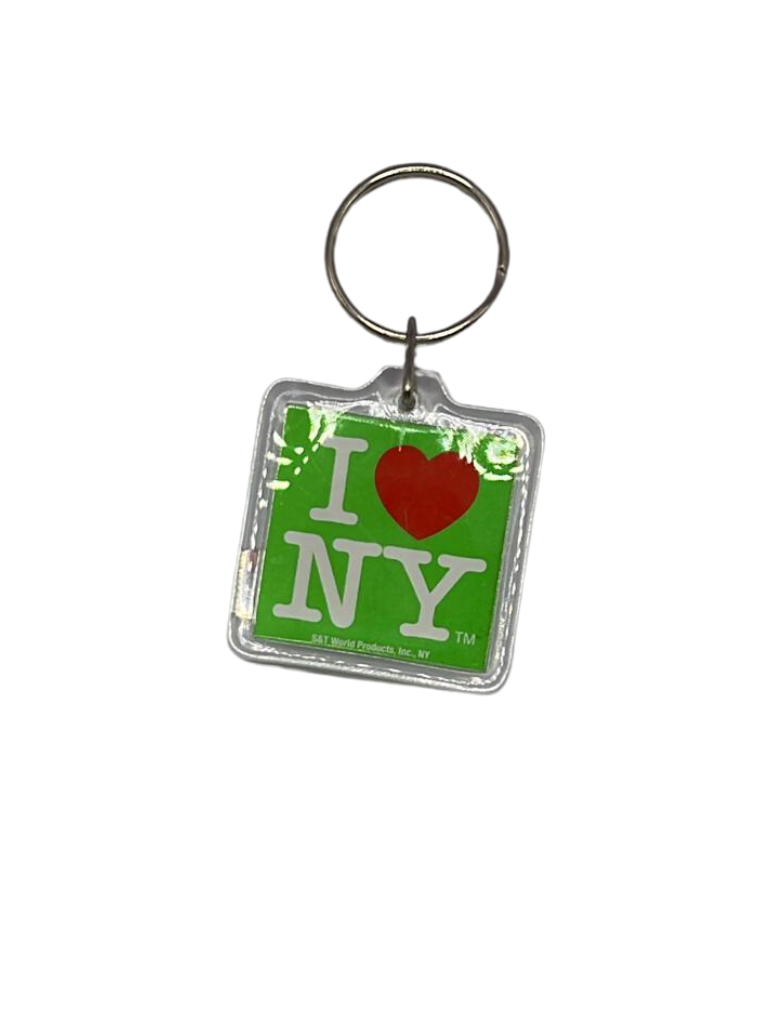 I Heart NY Square-Shaped Plastic Keychain