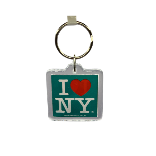 I Heart NY Square-Shaped Plastic Keychain