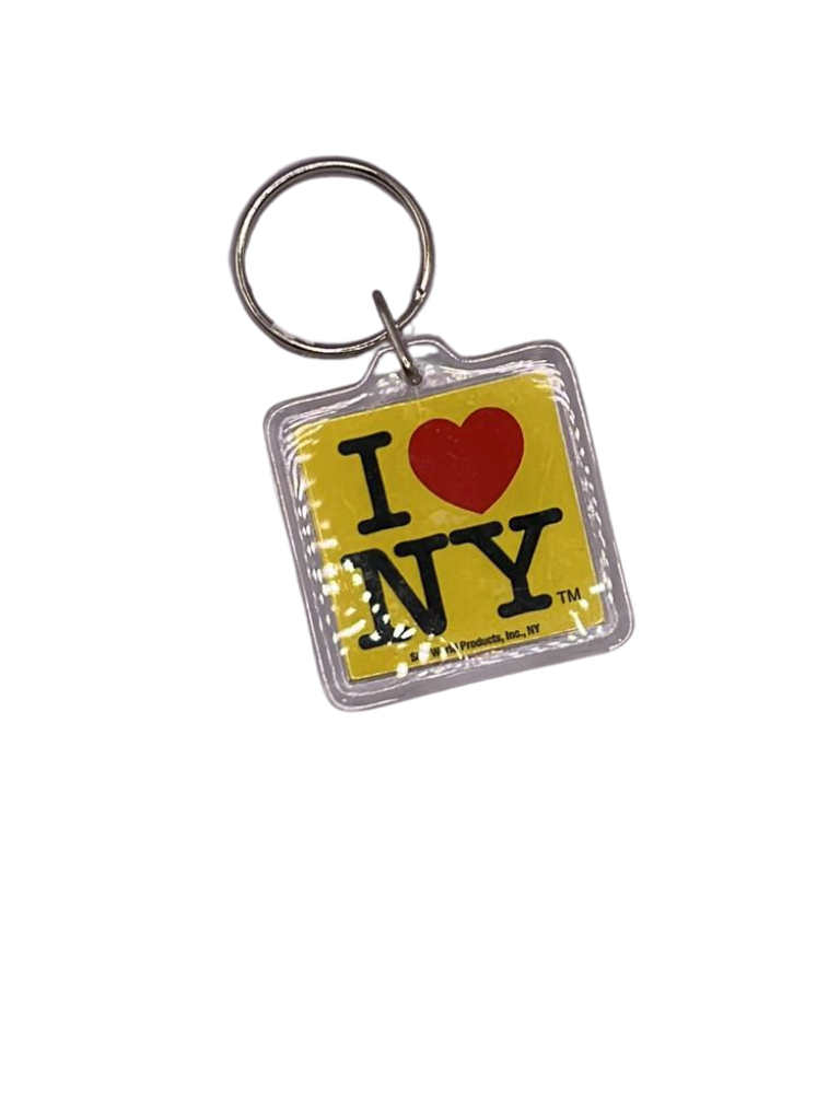 I Heart NY Square-Shaped Plastic Keychain