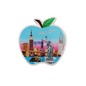 Blue Skyline Apple Magnet