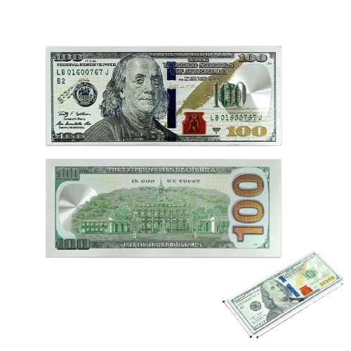 Silver $100 Dollar Magnet ( Large Size )