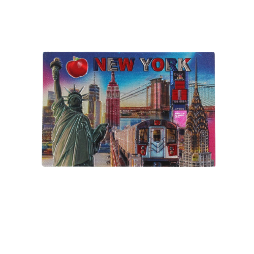 New York Train Skyline Magnet