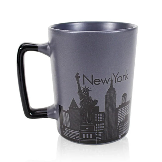 Gray Skyline of New York Tall Mug