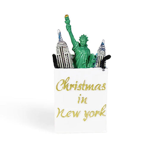 New York Monuments Gift Bag Christmas Ornament