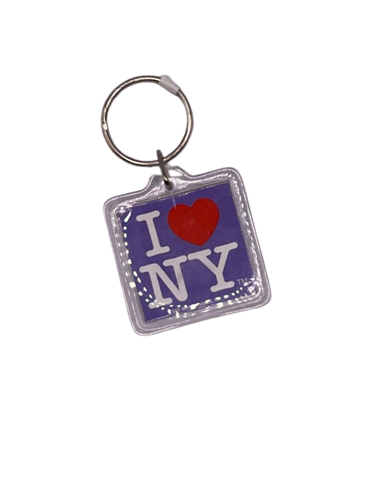 I Heart NY Square-Shaped Plastic Keychain