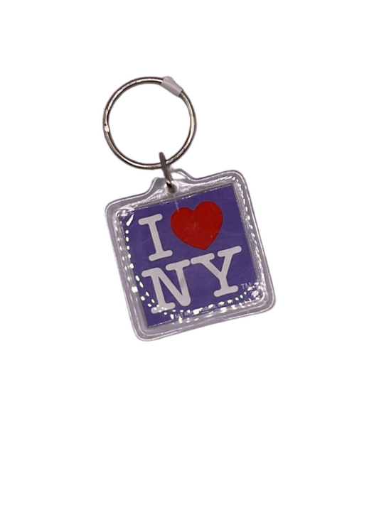 I Heart NY Square-Shaped Plastic Keychain