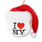 "I HEART NY" Santa Hat Ornament