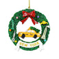 Christmas Wreath NYC Taxi Ornament