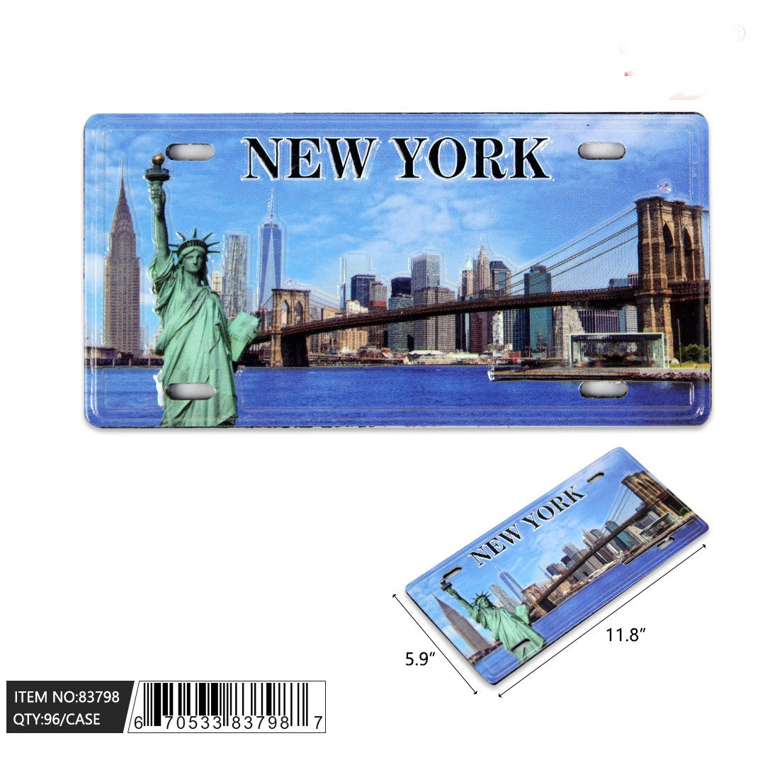 New York skyline license plate