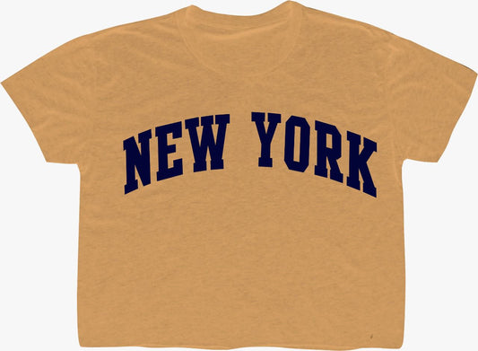 New York Crop Top Bold ( Mustard)