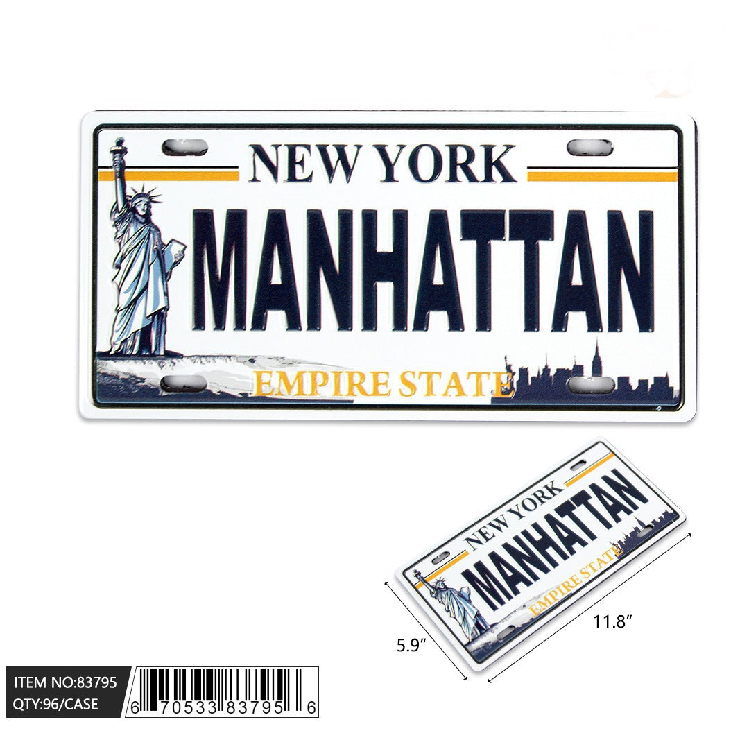 Manhattan license plate