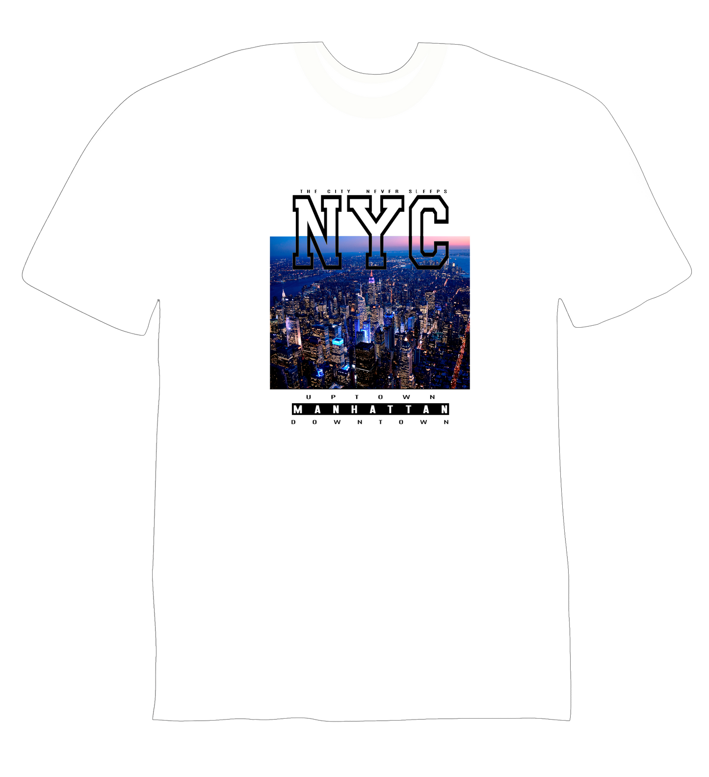 White Skyline NYC T-Shirt