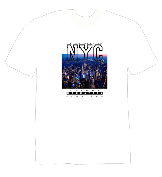 White Skyline NYC T-Shirt